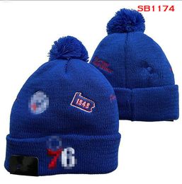 Berretti di lusso 76ers Beanie Philadelphia designer Inverno uomo donna Fashion design cappelli lavorati a maglia autunno berretto di lana lettera jacquard unisex caldo teschio Sport cappello lavorato a maglia a3