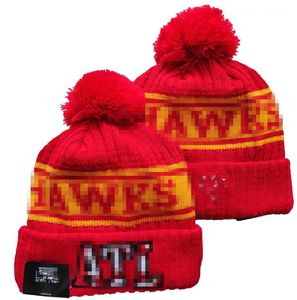 Bonnets de luxe Hawk Beanie ATL Chicago designer Winter Bean hommes femmes Design de mode chapeaux en tricot automne casquette en laine lettre jacquard unisexe crâne chaud Sport Bonnet en tricot