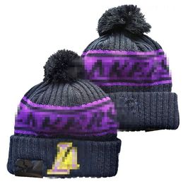 Bonnets de luxe Lakers Beanie Los Angeles LAL designer hiver hommes femmes design de mode chapeaux en tricot automne casquette en laine lettre jacquard unisexe crâne chaud Sport Knit hat A18