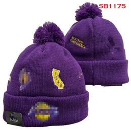 Bonnets de luxe Lakers Beanie Los Angeles LAL designer Hiver hommes femmes Design de mode chapeaux en tricot automne casquette en laine lettre jacquard unisexe crâne chaud Sport Bonnet en tricot A0