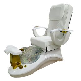 Luxe beige schoonheidssalon bed 3/4 Motors elektrische massage cosmetische tafel stoel gezichtsspa bed