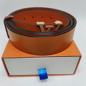 Ceinture de luxe Cintura ceintures hommes femmes designer marron or boucle lisse femmes 3,8 cm avec boîte d'origine C6D1 #