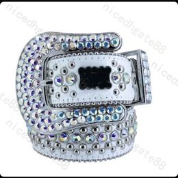 Ceinture de luxe cristal Bb ceinture pour homme designer rue hiphop mode style occidental plaqué argent boucle ardillon cintura ordinaire classique femmes ceintures délicates GA05 I4