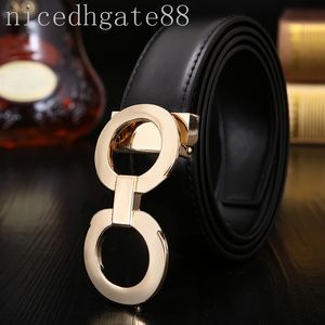 Ceinture de luxe pour femme ceinture en cuir ceintures de créateurs pour hommes à la mode dame populaire rue cinto durable noir boucle lisse femme ceinture designer GA04 I4