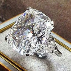 Luxe Grote Diamanten Ringen Fashion Party Ovale Zirkoon Ring Sieraden Bruiloft Verlovingsring Voor Dames