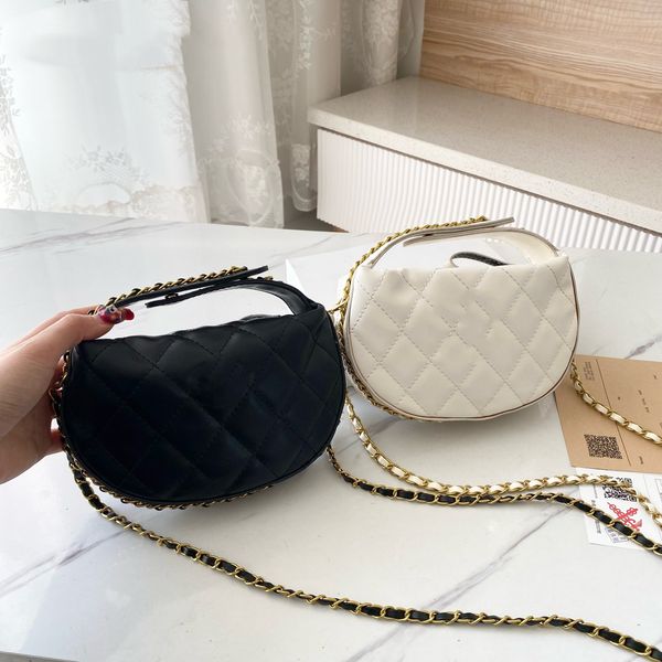 Luxury Big Girls Handbag Fashion Designer Metal Letter Chain Diamond Sacs For Kids Pu Leather One Bager Sac Lady Mini Purse F1596