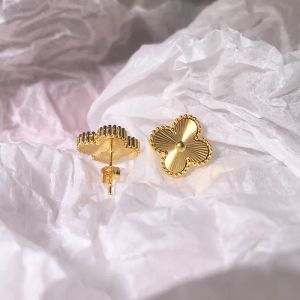 Boules d'oreilles de cerceau en or de luxe pour lady stud clip simple rétro 18K Gold plaqué géométrique glougle cristal raminestone Pearl oreille de mariage bijoux de mariage