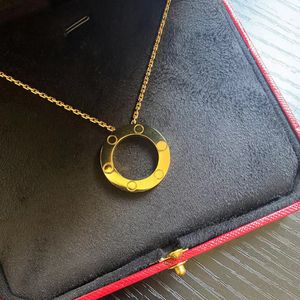 luxe bijoux collier luxe liefde ketting ontwerper voor vrouw 18k geel goud binnendiameter 16mm ketting lehgth 420mm beroemde cjewelers catier peddant kettingen vrouwen