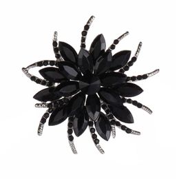 Luxe Bijoux Grote Crystal Rhinestone Bloemen Broches Epoxy Corsage Bruiloft Broach Boeket Hijab Pin Broches Party Women