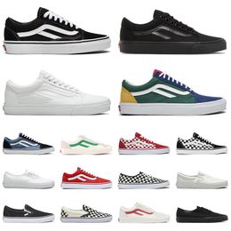 Classic Old Skool Vans Mens Casual Skateboard Shoes OG Canvas Trainers Designer Black White Blue Red Fashion Outdoor Flat【code ：L】Mens Womens Platform Sports Sneakers 36-44