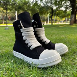 Botas negras para mujer Botas de diseñador Mini Lona para la nieve Bota alta transpirable con cordones negros Zapatos ligeros Moda Otoño invierno genuino Australia botines lienzo grande 35-47