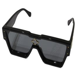 Luxe zwarte cycloonmasker zonnebril mode paar designer zonnebril voor dames heren - NIEUWE originele verpakking met doos Label237t