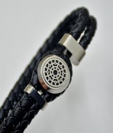 Bracelets en cuir tissé noir de luxe avec MT Branding French Mens Man Jewelry Charm Bracelet Pulseira As Birthday Gift298S9430326