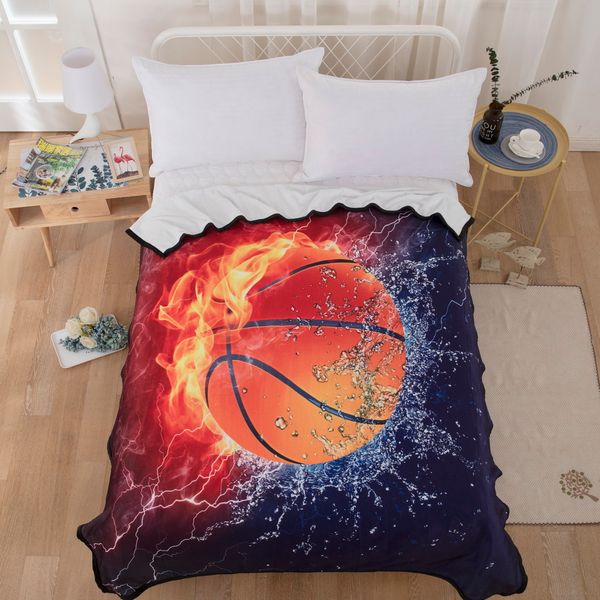 Couvertures de luxe pour les lits Style Sports avec football Basketball Baseball Gift for Kids Boys pondérés couverture douce nouvelle