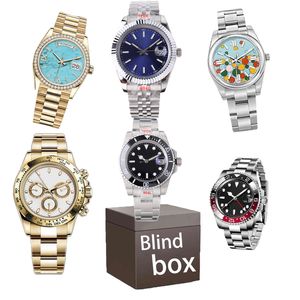 Luxe blind box kopen vijf krijgen gratis serie heren automatisch mechanisch modehorloge 40MM 2813 beweging 904 roestvrij staal waterdicht lichtgevende saffier Montreux