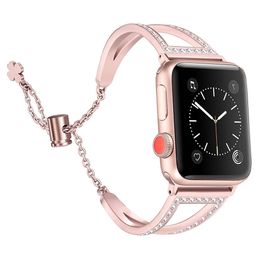 Luxe blingbanden voor Apple Watch Strap Ultra 8 49mm Iwatch 7 6 5 SE 4 3 41mm 45 mm 40mm 44 mm 38/42 mm Pulseira Gekledige sieraden Diamantarmband Polband Vrouwen