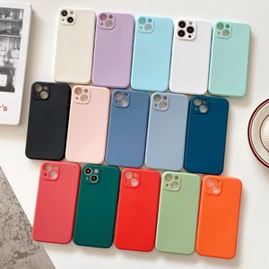 Étuis de bonbons souples en silicone liquide pour iphone 15 14 13 pro 12pro Max 11 mini SE 5.5 6.7 pouces coque de téléphone portable couverture arrière TPU PC clair