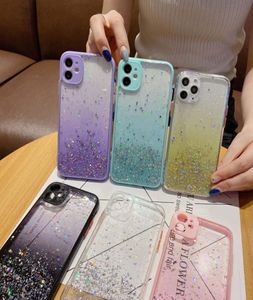 Luxury Bling Foil Glitter Hard PC TPU TPU pour iPhone 14 13 12 11 Pro Max XR XS 8 7 6Plus Star Gradient Transparent Confetti Sequ8942273