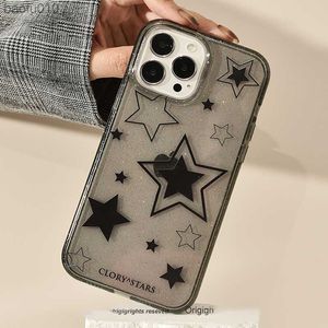 Coque de téléphone en silicone souple de luxe Bling Glitter Clear Star pour iPhone 11 12 13 14 Pro Max MiNi X Xs XR 7 8 6 Plus SE Ins Couverture arrière L230619