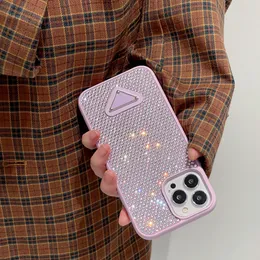 Luxe Bling Glitter Telefoon Gevallen Voor iPhone 14 Pro Max Case Mode Ontwerper Strass Diamant Vrouwen Back Cover i 13 Promax 12 11 Triangle P 08