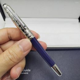 Luxury Blue 163 Roller Ball Pen / Fuente de bolsas Oficina de la oficina Moda Escribir bolígrafos Regalo