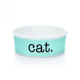 Luxury Blue Bone China Cat Bols Designer Céramic PetS Supplies Cat Dog Bowl CatDogSuper1st240Q