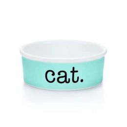 Cuencos para gatos de porcelana azul de hueso de lujo, suministros de cerámica para mascotas, cuenco para perros y gatos CATDOGSUPER1ST290D