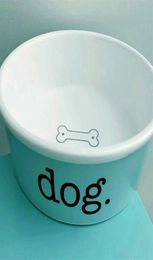 Luxury Blue Bone China Dog Bows Designer Céramic Pets Supplies Cat Dog Bowl Dogcatsuper1st342x8458177