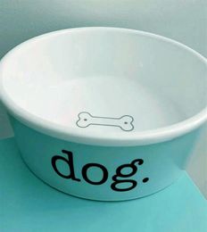 Luxury Blue Bone China Dog Bowls Designer Céramique PETS FOURNIS CAT CAT DOG BOL DOGCATSUPER1ST342X2818172