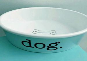 Luxury Blue Bone China Dog Bowls Diseñador de mascotas de cerámica Suministros Cat Bowl Dog DogCatsuper1st342x7505477