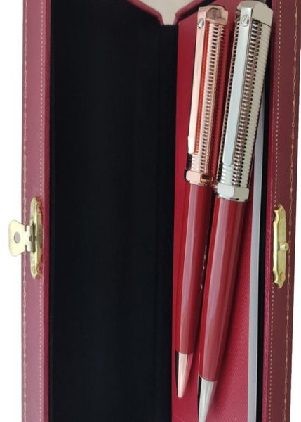 Luxury Blue Stone Ballpoint Pen Fashion Brand Office Bureau Écriture Écriture Fournisseurs Gift stylos et Red Box Opthion8141947