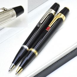 Bohémie de luxe stylo à bille en résine noire Mini stylo à bille d'écriture de bureau de voyage Portable court avec diamant et numéro de série