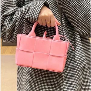Bottegs de lujo Venets bolso nuevo bolso rosa tejido de cuero genuino