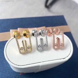 Bijoux de boutique de luxe 2023 nouvelles femmes crochet exquis boucles d'oreilles pour femmes en diamant unique Envoyez votre petite amie pour la Saint-Valentin
