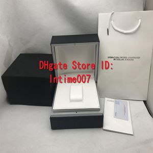 Boîte de luxe de qualité noire, boîte originale pour montres pour hommes et femmes, boîte de montre-bracelet avec certificats pour IWC Watc298F