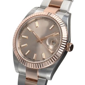 Luxe Bp Factory 3235 Automatisch Uurwerk 41mm 126331 Rose Goud Staal Index Saffier Wijzerplaat Waterdicht Heren Horloge Horloges