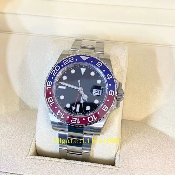 Luxe Bp Factory 3235 Mouvement Automatique GMTII Pepsi 126710 Saphir Montre Homme Saphir Lumineux Montres Étanches Noctilucent Boîte Originale