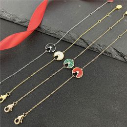 Pulsera de lujo Pulseras de amuleto Joyería de diseño para mujeres 18K Aumento Oro Plata Ágata Concha Círculo Cadena Hombres Joyería de moda Mujer Fiesta Regalo de Navidad Dhgate