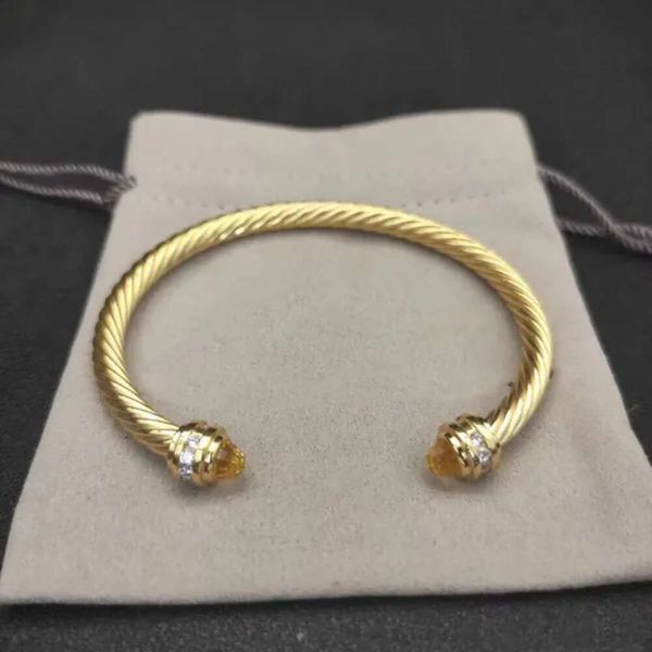 Bracelet de luxe Bracelets Dy Pulsera Designer Bijoux Femmes Men Silver Gold Pearl Head x Bracelet manche en forme David Jewelrys Student Cadeaux 534