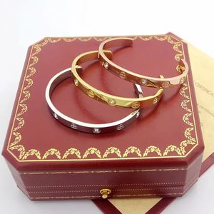 Bracelet de luxe bracelet à breloques bracelet de créateur femme titane acier avec diamants bracelet ouvert marque bracelet bijoux pour femmes livraison gratuite cadeau de Noël