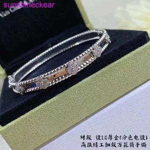 Bracelet de luxe conçu pour les personnes Bracelet haut de trèfle Bracelet Femmes Or étroit 18K Rose avec Vanlay commune