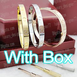 Pulsera de lujo brazaletes de diseñador para mujer pulsera Iove pulsera de oro pulsera de tornillo cart1er pulsera de diamantes para hombres pulsera de joyería de diseñador