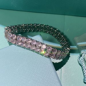 Luxe armbandontwerper Bracelet Elegant en modieuze moeder Dochter Stijl Girl Paar Festival Verjaardagsfeestje Gift vol Diamond Titanium Steel Sparkling