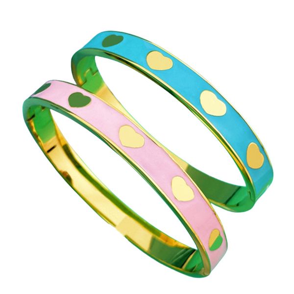 Bracelet de luxe bijoux de créateurs femmes bracelet coeur de pêche classique double lettre mode bracelets d'amitié bracelet en or et cristal hommes bracelets bijoux cadeaux