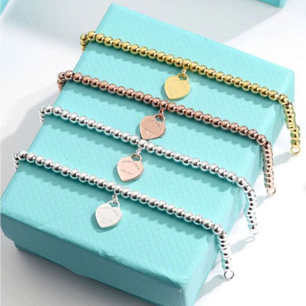 Bracelets de luxe Femmes Tiff Bracelet Amour Pendentif en forme de coeur Chaîne à main Femme Tiffanjewelry S925 Silver Girl Friend Charm Handchains Bracelet Femme Wksr