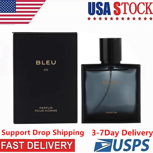 Marca de lujo 100ml Bleu De Perfume spray natural buen olor Larga duración Blue Man Cologne Spray envío rápido