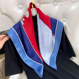Luxuremerk 2022 Dames sjaal zomer 100% zijden sjaals sjaals dame wraps soft pashimina vrouwelijke echarpe strand stal bandana y220228