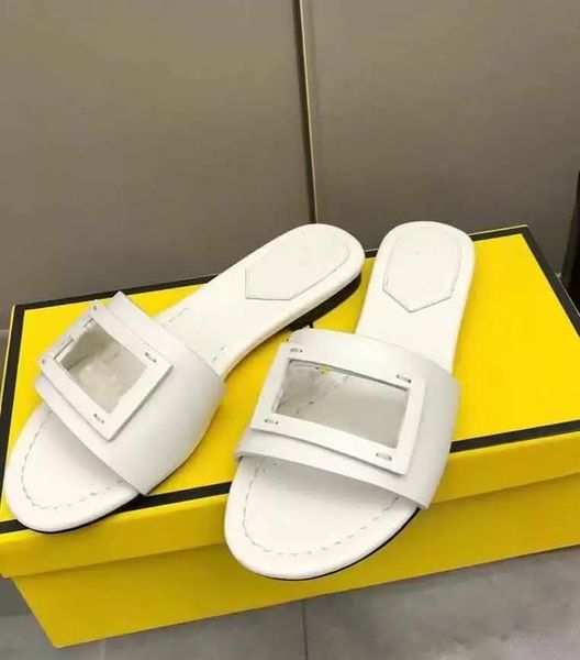 Marque de luxe 2023S/S été F-Baguette sandales chaussures femmes large bande diapositives plage décontracté embelli mode tongs creux en caoutchouc pantoufles
