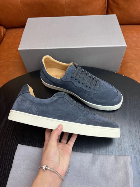 Marque de luxe 23S / S Bc Baskets Chaussures Daim Cuir Gris Noir Blanc Baskets Basses Semelle En Caoutchouc Jogging Marche Coureurs EU38-45