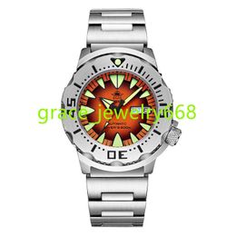 ADICIONES DE MARCA DE LUXURA 20ATM Reloj de buceo de acero inoxidable vidrio luminoso NH35 Reloj de buceo automático para hombres